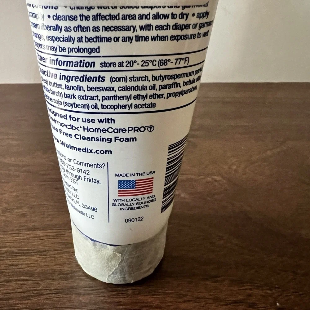 Welmedix HomeCare PRO Rapid Relief Rash Cream 4oz Hospital Grade Skin Protectant